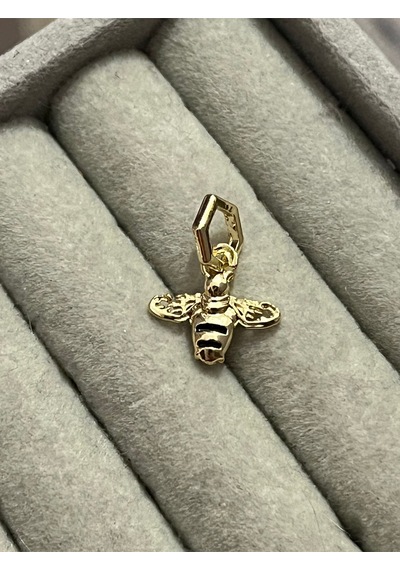 Işıltılı Arı Sallantılı Charm Gümüş