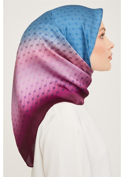 Armine Twill İpek Eşarp 23ka9003 55 Mavi
