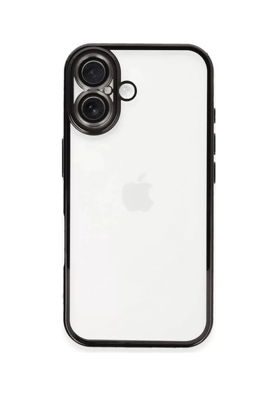 Newface Apple İphone 16 Plus Kılıf Razer Lensli Silikon - Siyah
