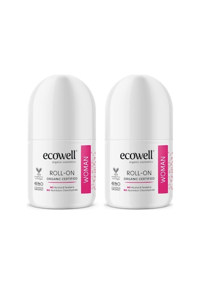 Ecowell Organik Kadın Roll-On Deodorant 75 ML x 2