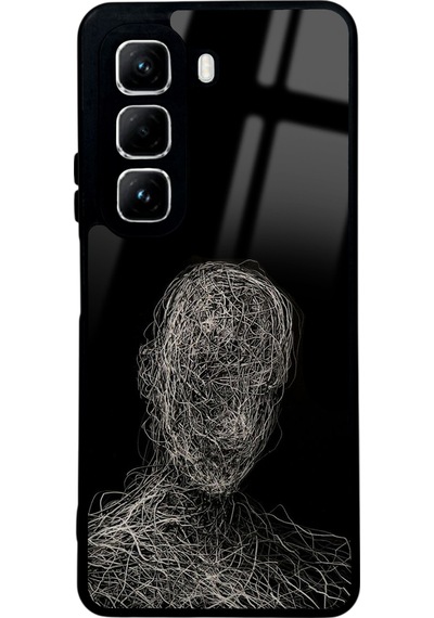 İnfinix Hot 50 Draw Silüet Tasarımlı Glossy Telefon Kılıfı Çok Renkli