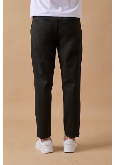 Braccas Erkek Slim Fit Orta Bel Siyah Pantolon Siyah