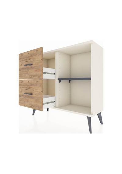 Arges Şifonyer Tek Raflı 2 Çekmeceli 88x30x80 Aytaşı-antrasit/çam Antrasit/çam Arges Şifonyer Tek Raflı 2 Çekmeceli 88x30x80 Aytaşı-antrasit/çam Antrasit/çam