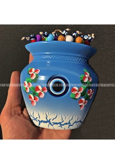Bodrum El Işi Nazar Boncuk Çiçek Saksı Bahçe Balkon Duvar Süs