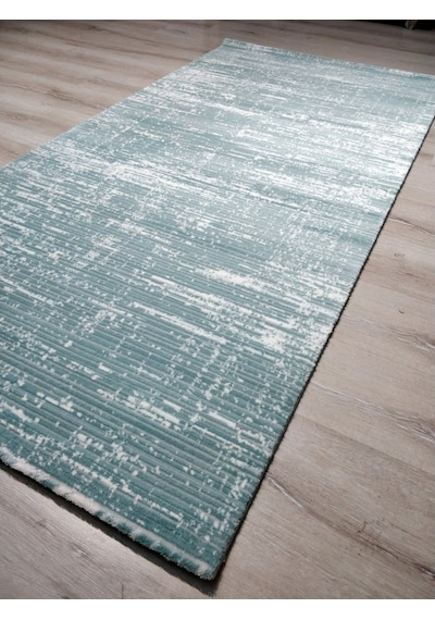 Tiffany Halı Rüzgar Rgr01T Turkuaz 100Cm Eninde Kesme Yolluk Halı