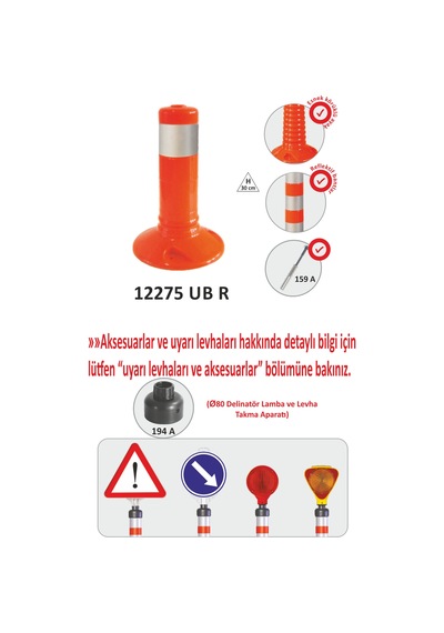 12275 Ub R Evelux Otopark Düzenleyici Esnek Delinatör