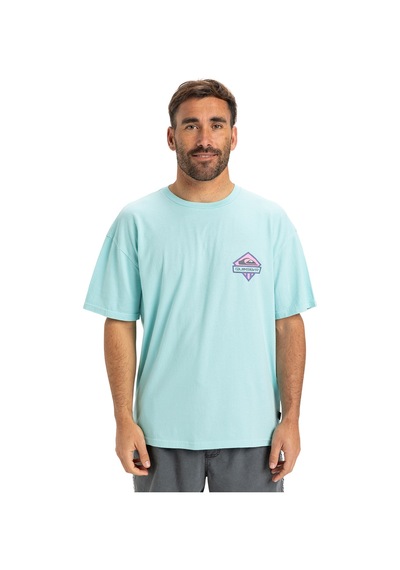 Quiksilver Gh Qs Crystal Jet Erkek Mavi Yuvarlak Yaka Tişört Mavi