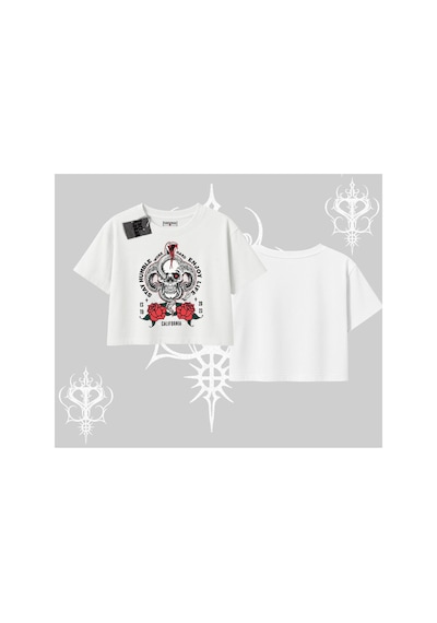 Tarzsokak Oversize Crop Tshirt Stay Humble Work Hard Enjoy Life Beyaz