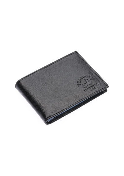Westpolo Hakiki Deri Kağıt Para Ve Bol Şeffaf Kart Bölmeli Unisex Kartlık - 617 Siyah SİYAH