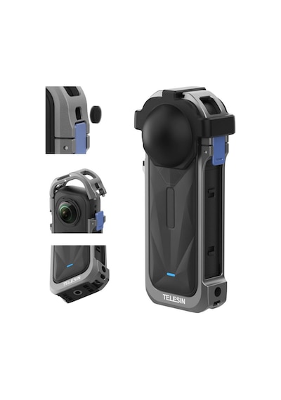 Telesin Insta360 X5 Uyumlu Utility Metal Çerçeve Utility Frame Metal Cage For Insta360 X5