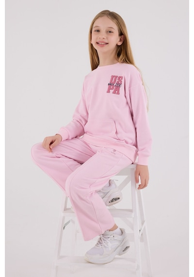 U.S. Polo Assn. Kız Çocuk Pembe Eşofman Takımı Us2307-c-v1 Pembe