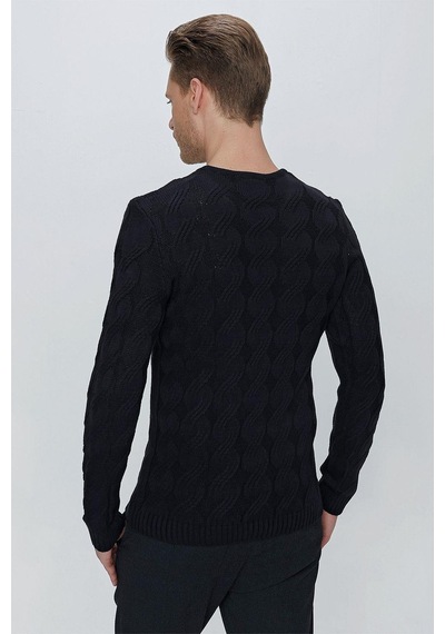Efor Tr 856 Slim Fit Lacivert Klasik Triko Lacivert
