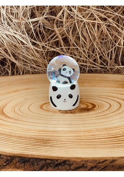 Giftmoda Mini Işıklı Panda Kar Küresi
