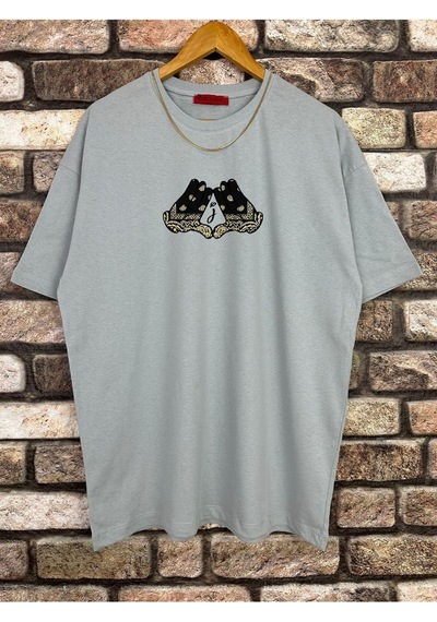 Altamira Erkek El Detay Baskılı Oversize Tshirt 001