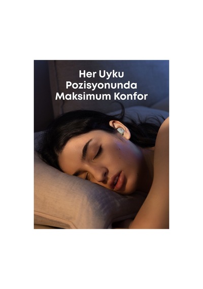 Anker Soundcore Sleep A30 Uyku Kulaklığı, Aktif Gürültü Engelleme Anc , Horlama Maskeleyici, 8-10 Saat Çalma Süresi, Y