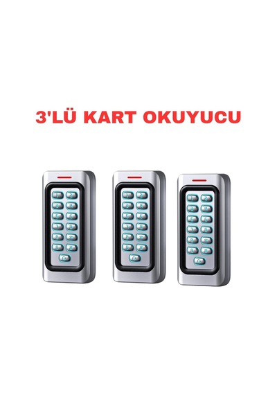 Sr-222 Em-w Ip68 Şifreli Proximity Kart Okuyucu 125 Khz Metal Kasa Geçiş Kontrol Sistemi 3 Adet