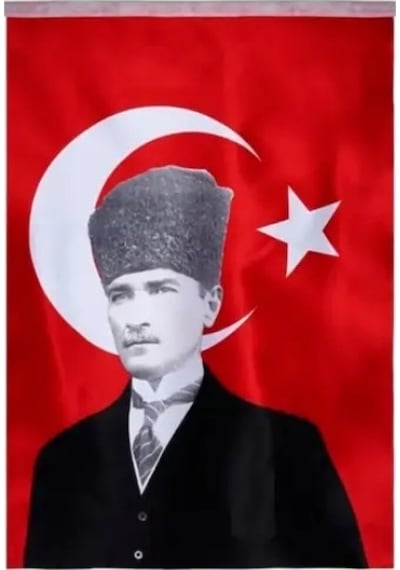 İnter Atatürklü Bayrak 70x105 Atatürklü Türk Bayrağı 70 x 105 CM