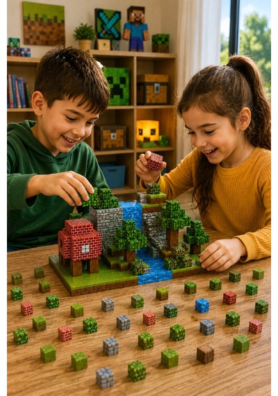 Minecraft Manyetik Küp Bloklar 108 Parça Temalı Yapı Seti 3 Boyutlu Renkli Mıknatıslı Eğitici Zeka Geliştirici Oyuncak