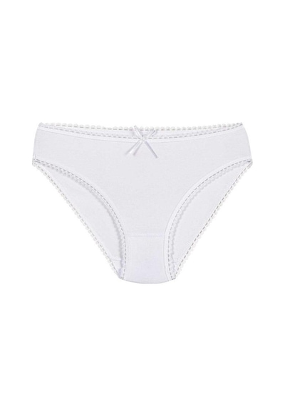 Yıldız Kadın Modal Dantelli Bikini Külot Beyaz 3900 12 Adet Beyaz