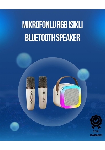 Bluetooth, Usb Ve Aux Girişli Çok Fonksiyonlu Karaoke Hoparlör
