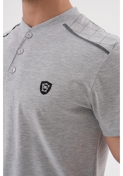Mecit Pijama Mecit 2980 Gri Büyük Beden 3 Parça Erkek Şortlu Pijama Takımı Gri