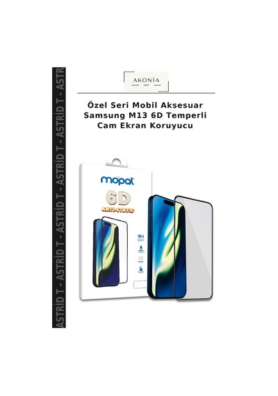 Özel Seri Mobil Aksesuar Samsung  Uyumlu M13 6d Temperli Cam Ekran Koruyucu