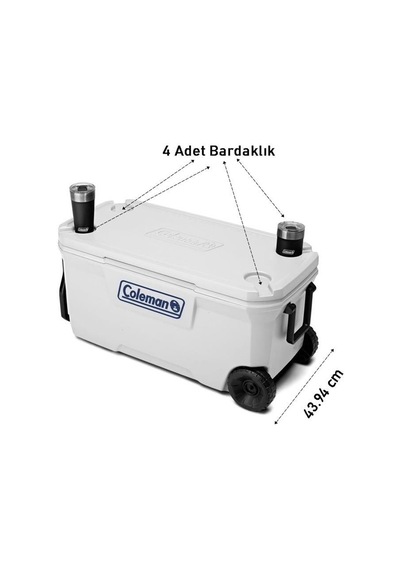 Coleman Extreme 100 Qt 94.6 Litre Buzluk Beyaz Beyaz