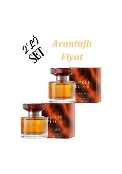 Amber Elixir Edp 50 Ml Kadın Parfümü, 2'li Set Diğer