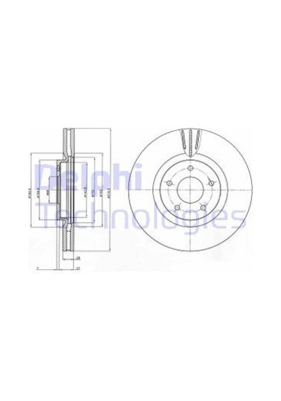 DELPHI BG4231C DİSK ÖN 09- KOLEOS-QASHQAI 2.0dci "KAPLAMALI"