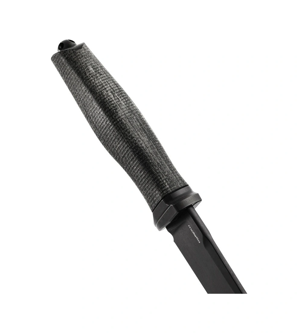 Lionsteel Acha Black Burlap Black Blade Mikarta Kamp Bıçak Siyah