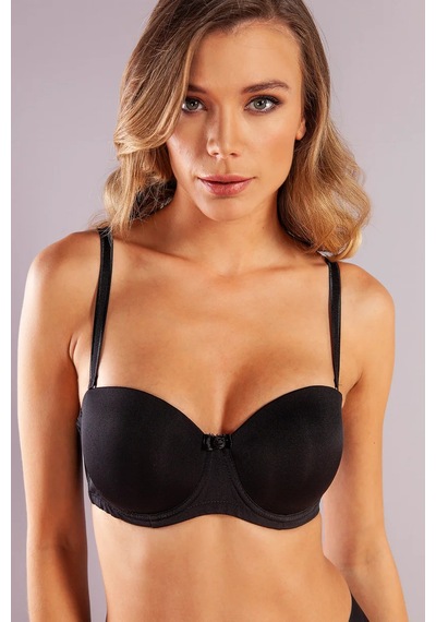 Melonika Golshan Gabrıella Balconette Foam Cup Bra, Siyah Konforlu Ve Şık Sütyen, Strapless Çok Renkli
