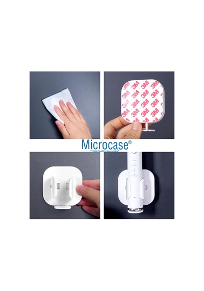 Microcase Yapışkanlı Duvara Monte Ayarlanabilir Şarjlı Diş Fırçası Tutucu Stand-al4801 Çok Renkli