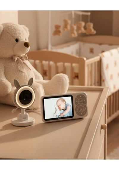 Gece Görüşlü Bebek Telsizi Besleme Hatırlatıcılı Lcd Ekran Yeni Nesil Beyaz