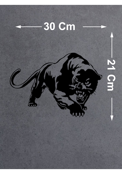 Vahşi Puma Kaplan Panter Sticker, Araba Oto Motosiklet Karavan Sticker 02519 30x21 Cm