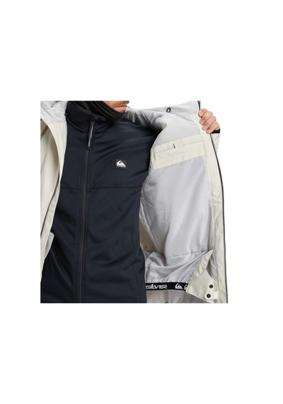 Quiksilver Quıksılver Mıssıon Block Jk Erkek Bone White - Solid Snowboard Ceketi Eqytj03501-weg0 Krem