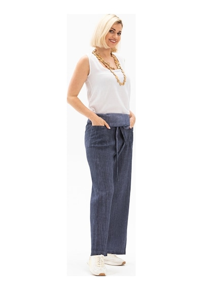Eliş Şile Bezi Unisex Şile Bezi Balıkçı Pantolon Indigo Indg