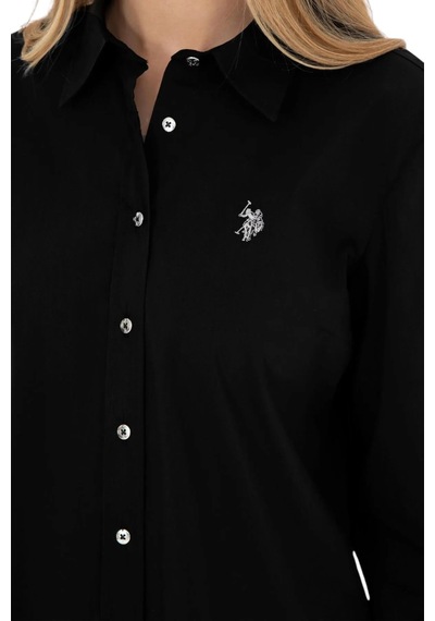 U.S. Polo Assn. Kadın Uzun Kollu Basic Gömlek 1840369 Siyah