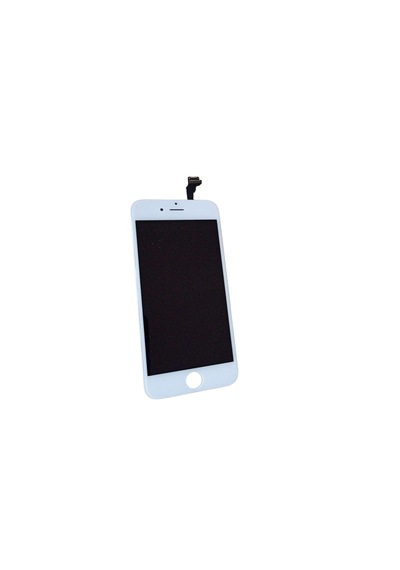 Apple  Uyumlu Apple iPhone Uyumlu 6s Plus Dokunmatik Ekran Çıtalı Beyaz - Arkası Siyah