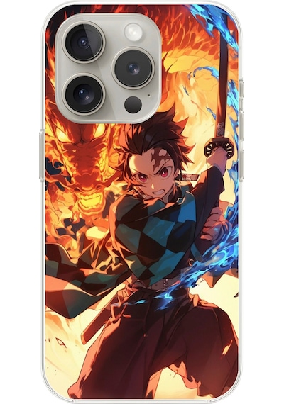 Apple Uyumlu iPhone 11 Pro Şeffaf Kılıf Demon Slayer Tasarımlı 1