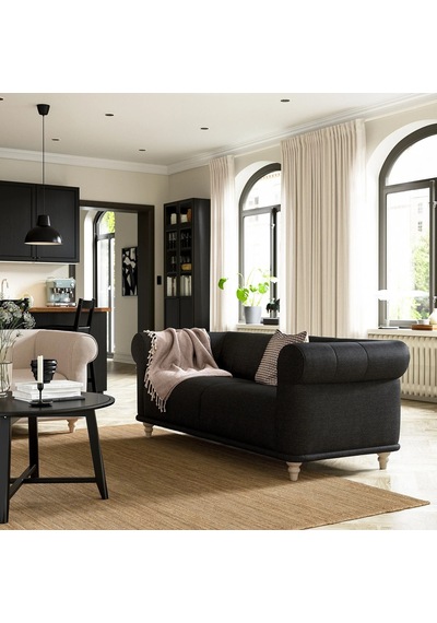 Ikea Antrasit Ferah Kanepe - 2'li Kanepe