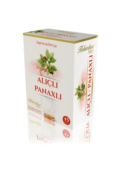 Hekimhan Bitkisel Alıçlı Panaxlı Doğal Karışık Bitki Çayı Süzen Poşet 3'lü 45 x 2 G