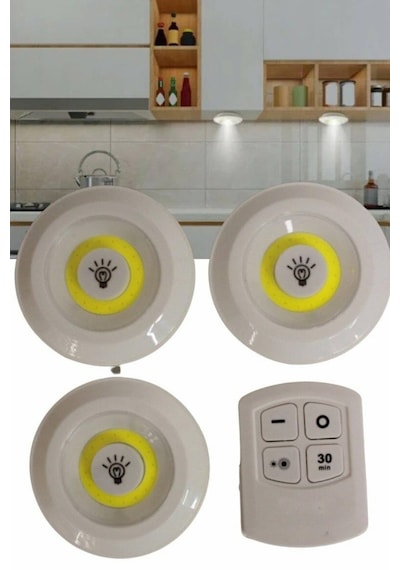 Kablosuz - 954 - Pilli Işıldak Masa Lambası Mutfak Tezgah Altı Banyo Dolabı - Csmo-tex - Dolap İçi Büyük