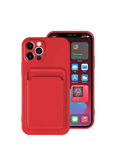 Apple Uyumlu iPhone 12 Pro Kılıf Zore Ofix Kapak Kırmızı