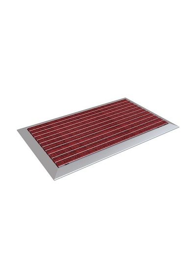 Arfen Halı Üst Yüzeyli Kırmızı Alüminyum Paspas 40X70 Cm