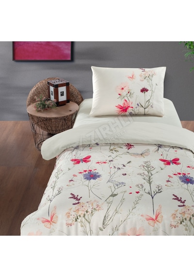 2 Adet Mf Mavi Home %100 Pamuk Tek Kişilik Nevresim Takımı Angel Çok Renkli