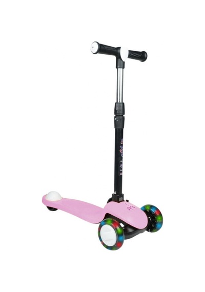 3+ Yaş Pro Scooter Açık Pembe Işıklı 50 Kg Taşıma Kapasiteli Sarı
