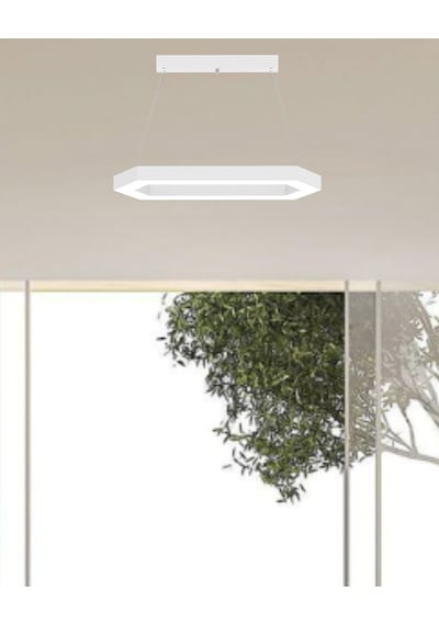 Joya Beyaz Kasa, Beyaz Işık Modern Sarkıt Led Avize Beyaz