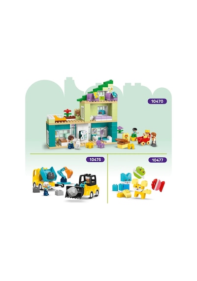 LEGO® DUPLO® Kasabası 3'ü 1 Arada İnşaat Sahası ve Araçları 10476 -3 Yaş ve Üzeri Çocuklar için Figür İçeren Yapım Seti (84 Parça)