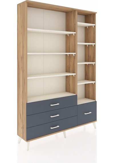 Arges Dolap 9 Raflı 4 Çekmeceli 132x30x195 Çam-aytaşı/antrasit Aytası/antrasıt Arges Dolap 9 Raflı 4 Çekmeceli 132x30x195 Çam-aytaşı/antrasit Aytası/antrasıt