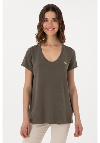 U.S. Polo Assn. Kadın Vizon Basic Tişört 50300829-VR052